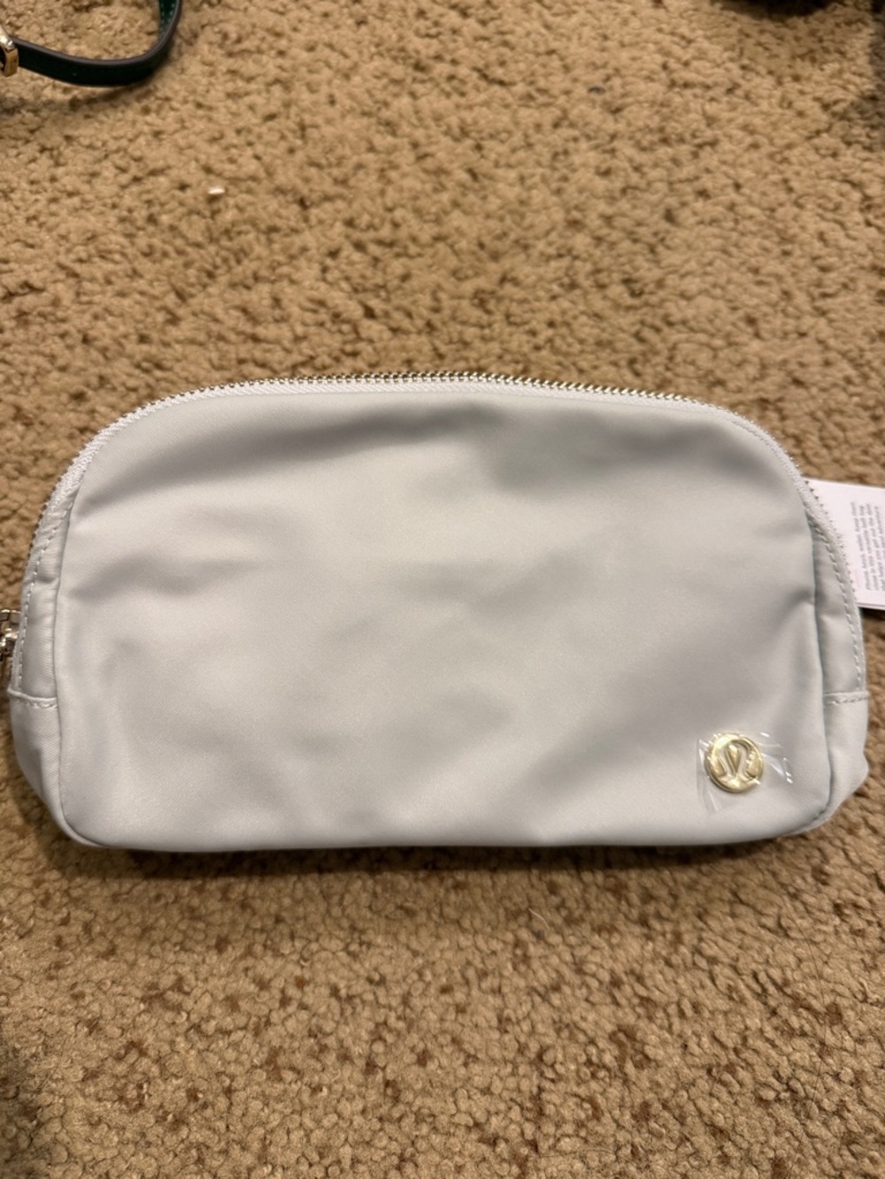 lululemon athletica Powder Blue Travel Pouch with Gold Logo